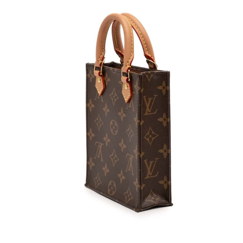 Louis Vuitton Monogram Petit Sac Plat Brown Very good condition - Back View
