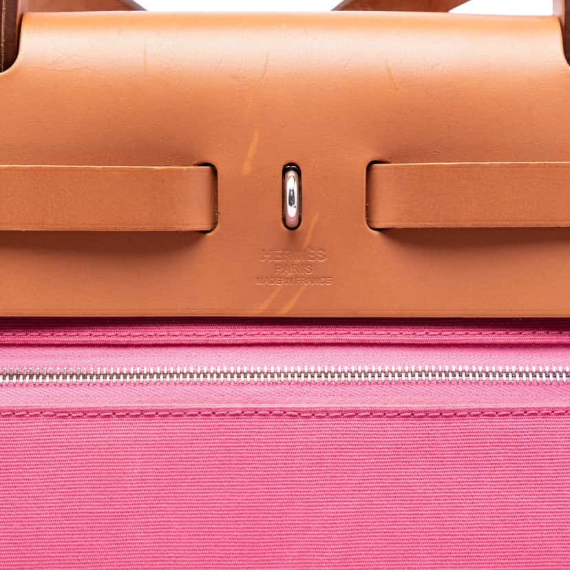 Hermès Toile Herbag Zip 31 Pink Very good condition - Box View