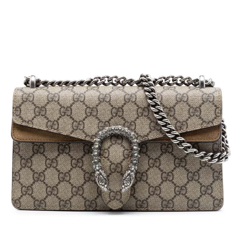 Gucci Medium GG Supreme Dionysus Crossbody Beige Very good condition - Front View