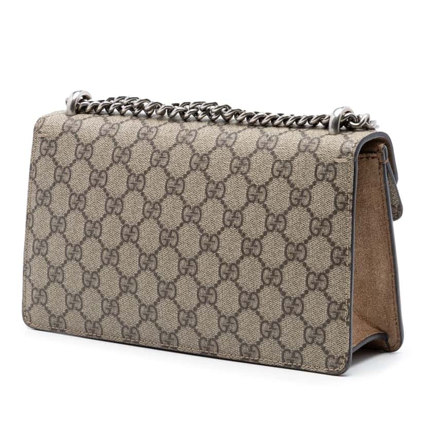 Gucci Medium GG Supreme Dionysus Crossbody Beige Very good condition - Back View