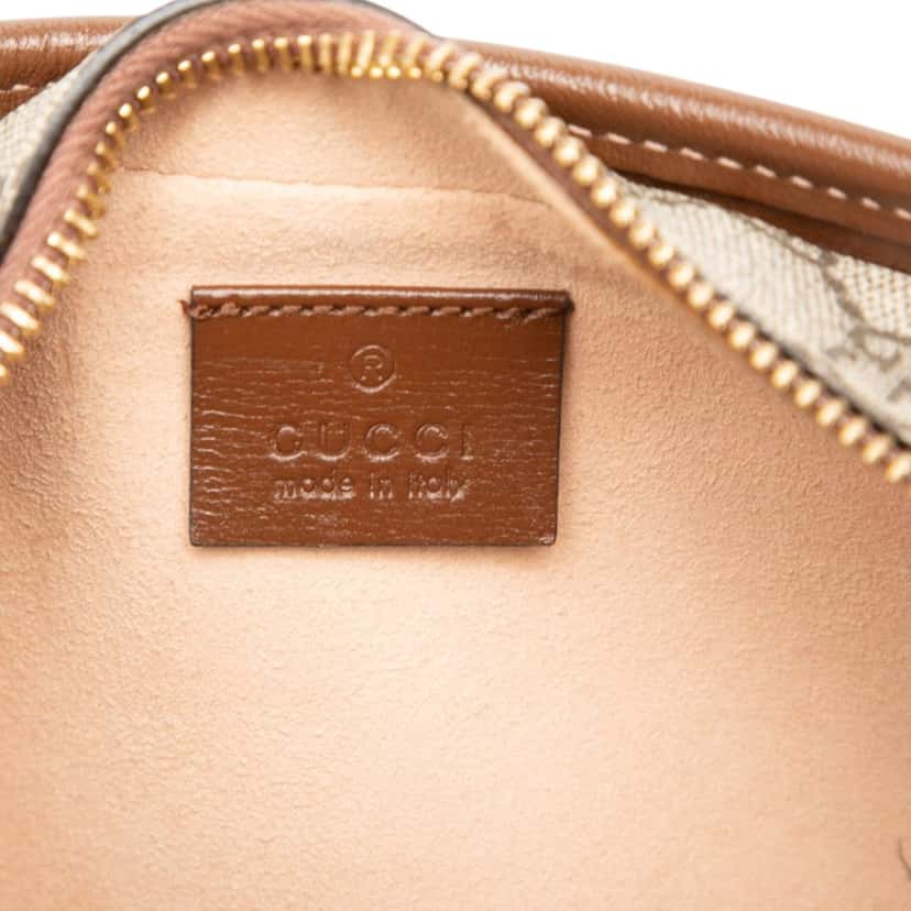 Gucci GG Supreme Interlocking G Clutch Beige Very good condition - Box View