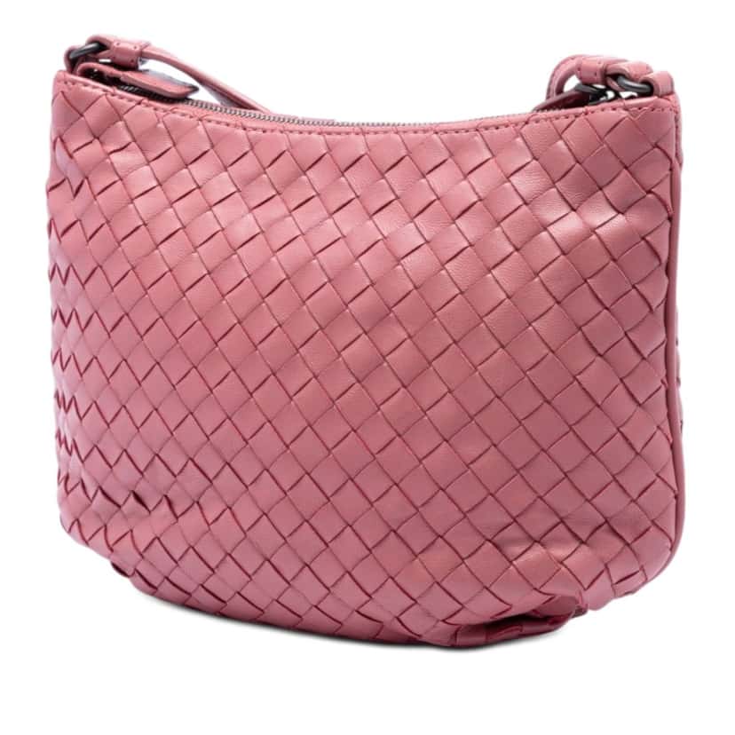 Bottega Veneta Nappa Intrecciato Crossbody Pink Leather Very good condition - Back View