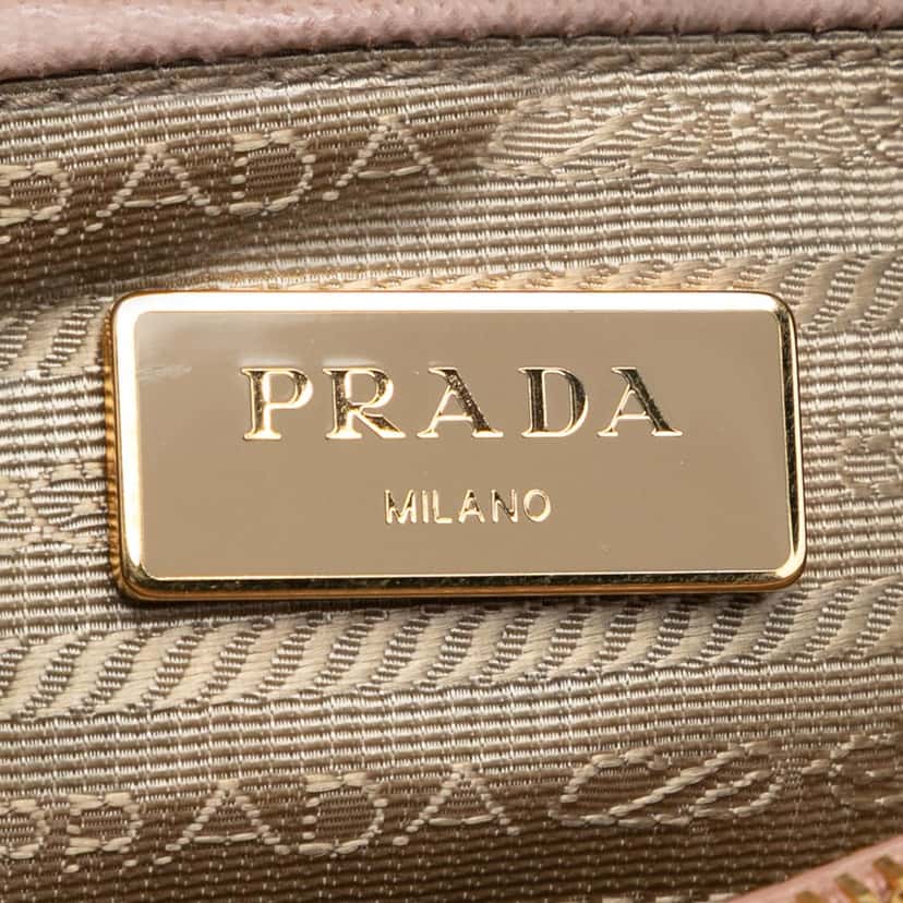 Prada Large Saffiano Lux Promenade Satchel Pink Leather Very good condition - Box View