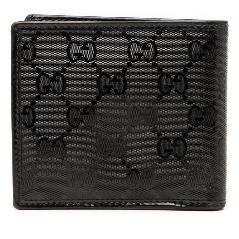 Gucci GG Imprime Bifold Wallet Black Very good condition - Front View