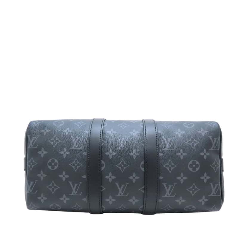 Louis Vuitton Monogram Eclipse Keepall Bandouliere 35 Black Very good condition - Back View
