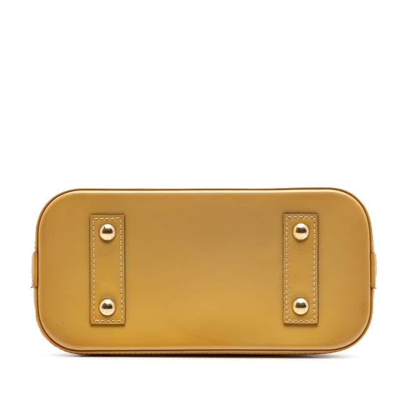 Louis Vuitton Monogram Vernis Alma BB Yellow Leather Very good condition - Inside View
