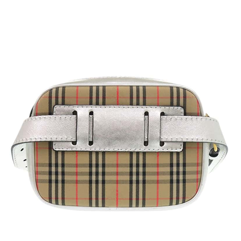 Burberry Haymarket Check Canvas 1983 Link Belt Bag Beige Very good condition - Back View