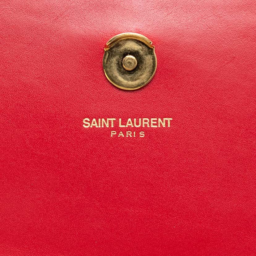 Saint Laurent Small Smooth Calfskin Monogram Kate Tassel Crossbody Red Leather Very good condition - Box View