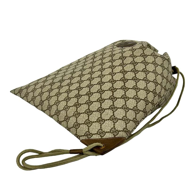 Gucci GG Supreme Drawstring Backpack Beige Very good condition - Model View