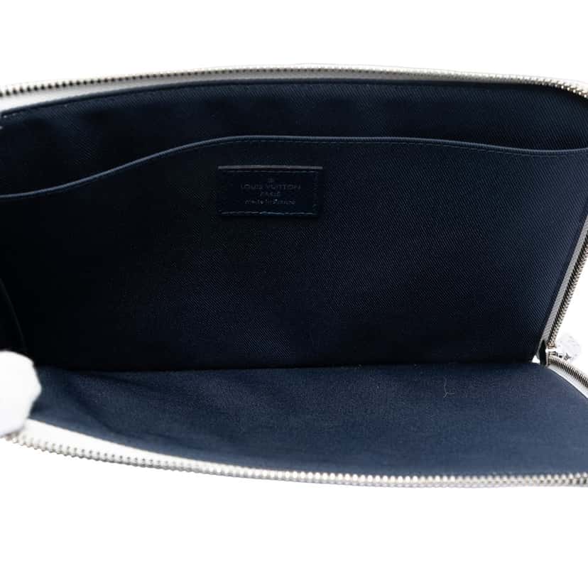 Louis Vuitton Monogram White Pochette Jour PM Clutch Bag White Very good condition - Model View