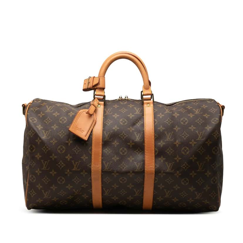 Louis Vuitton Monogram Keepall Bandouliere 50 Brown Very good condition - Front View
