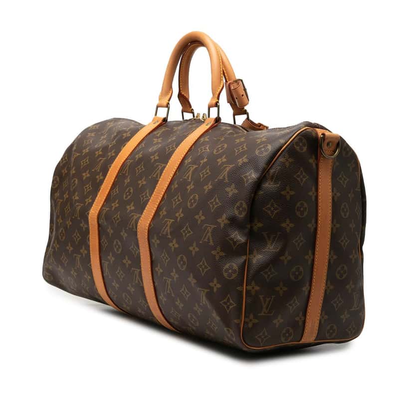 Louis Vuitton Monogram Keepall Bandouliere 50 Brown Very good condition - Back View