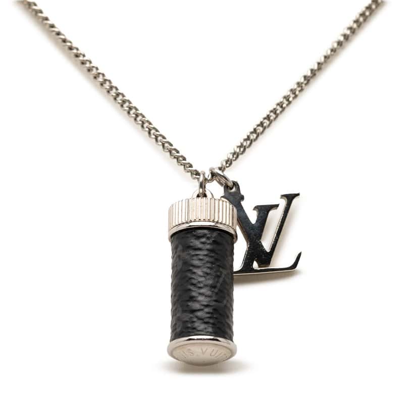 Louis Vuitton Brass Monogram Eclipse Charms Necklace