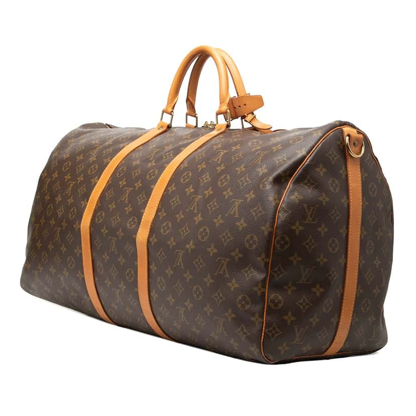 Louis Vuitton Monogram Keepall Bandouliere 60 Brown Good condition - Back View
