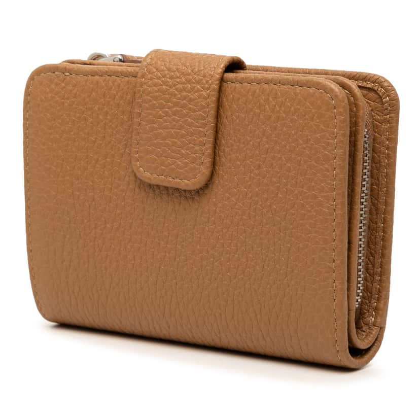 Prada Vitello Daino Compact Wallet Brown Leather Very good condition - Back View