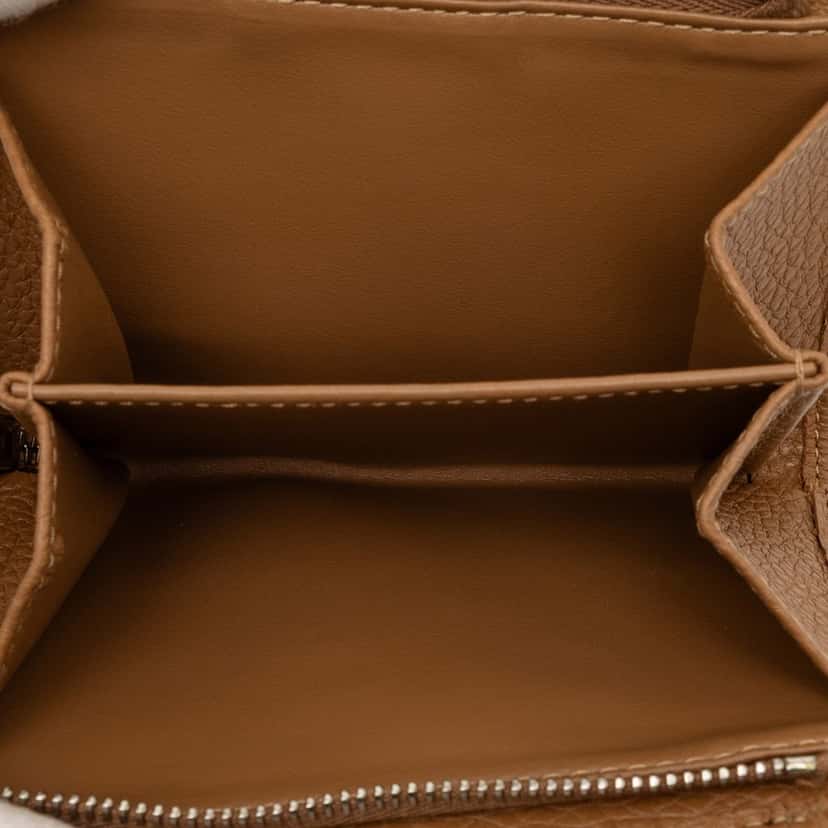 Prada Vitello Daino Compact Wallet Brown Leather Very good condition - Box View