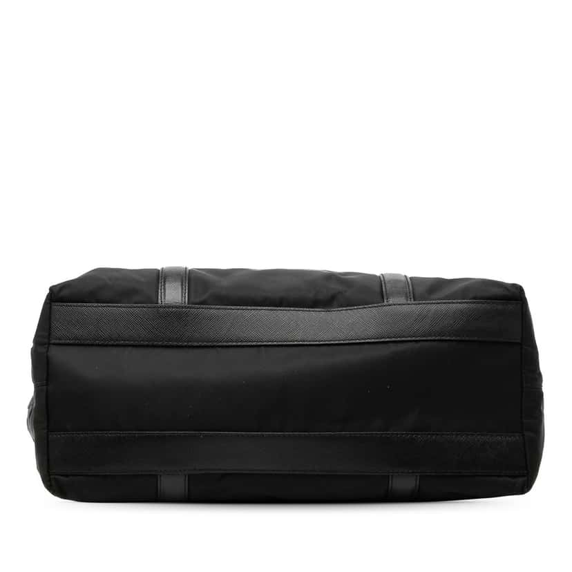 Prada Saffiano Trimmed Tessuto Tote Black Very good condition - Inside View