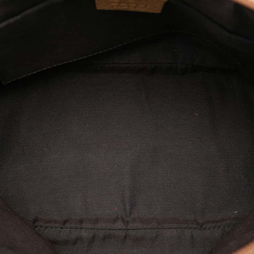 Gucci Mini Calfskin Web Dome Satchel Brown Leather Very good condition - Model View