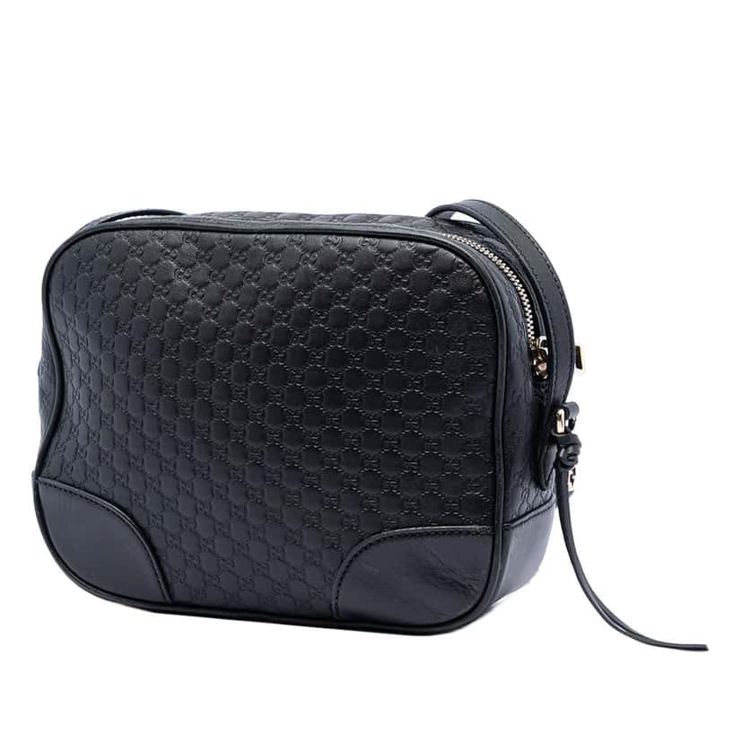 Gucci Microguccissima Bree Crossbody Black Leather Very good condition - Back View