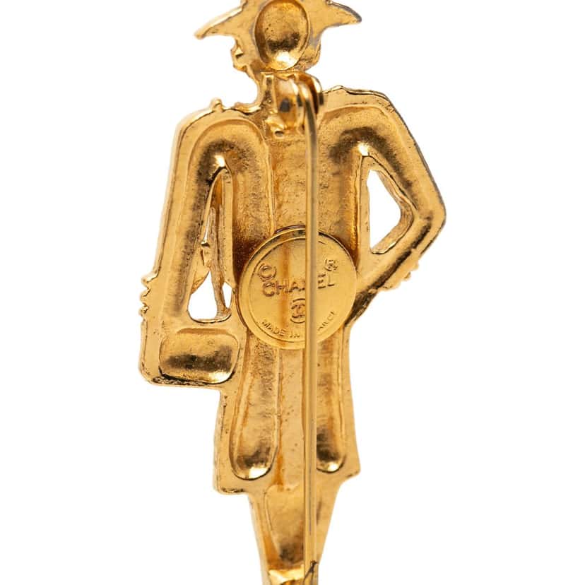 Chanel Gold Plated Coco Mademoiselle Pin Brooch Gold Metal Very good condition - Inside View