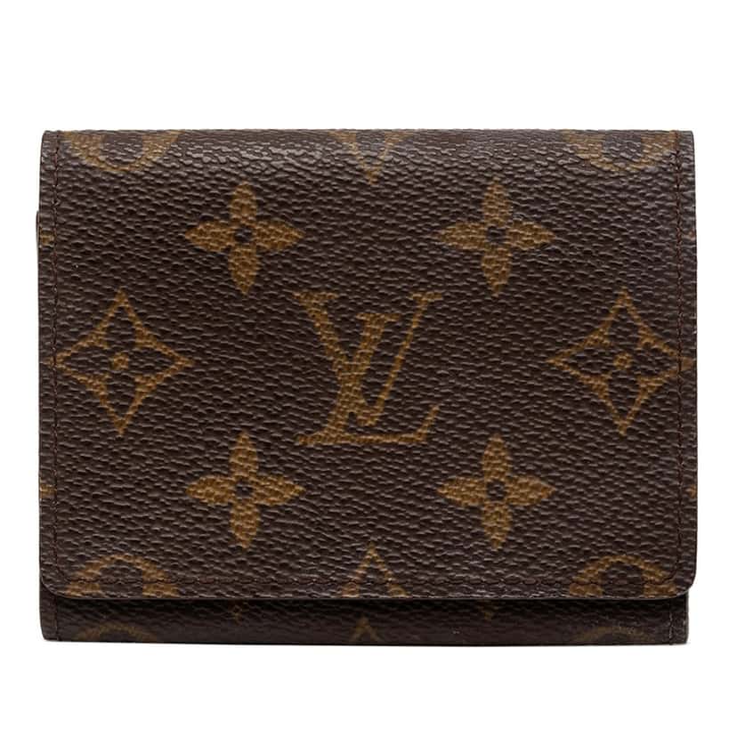 Louis Vuitton Monogram Envelope Business Card Holder Brown Very good condition - Front View