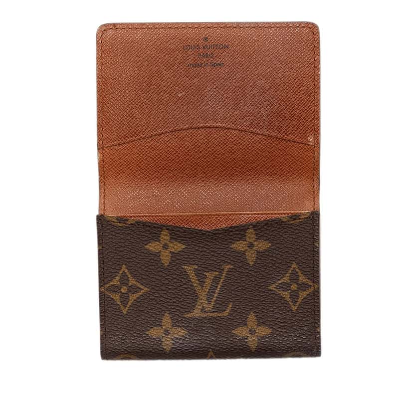 Louis Vuitton Monogram Envelope Business Card Holder Brown Very good condition - Model View