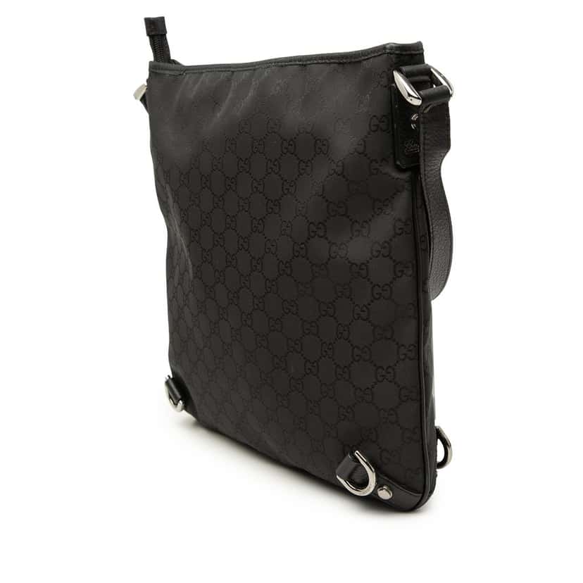 Gucci GG Nylon Abbey D Ring Crossbody Black Very good condition - Back View