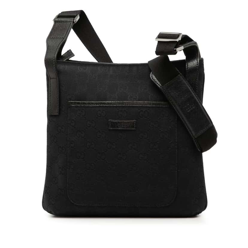 Gucci GG Canvas Crossbody Black Very good condition - Front View