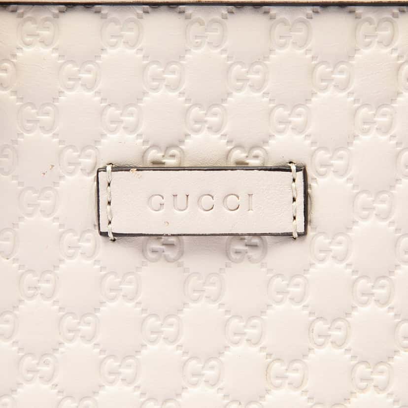 Gucci Mini Microguccissima Dome Satchel White Leather Very good condition - Box View