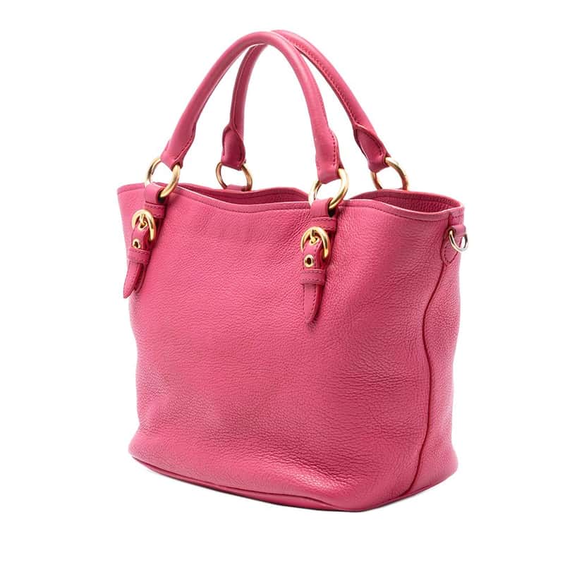 Miu Miu Vitello Phenix Satchel Pink Leather Very good condition - Back View