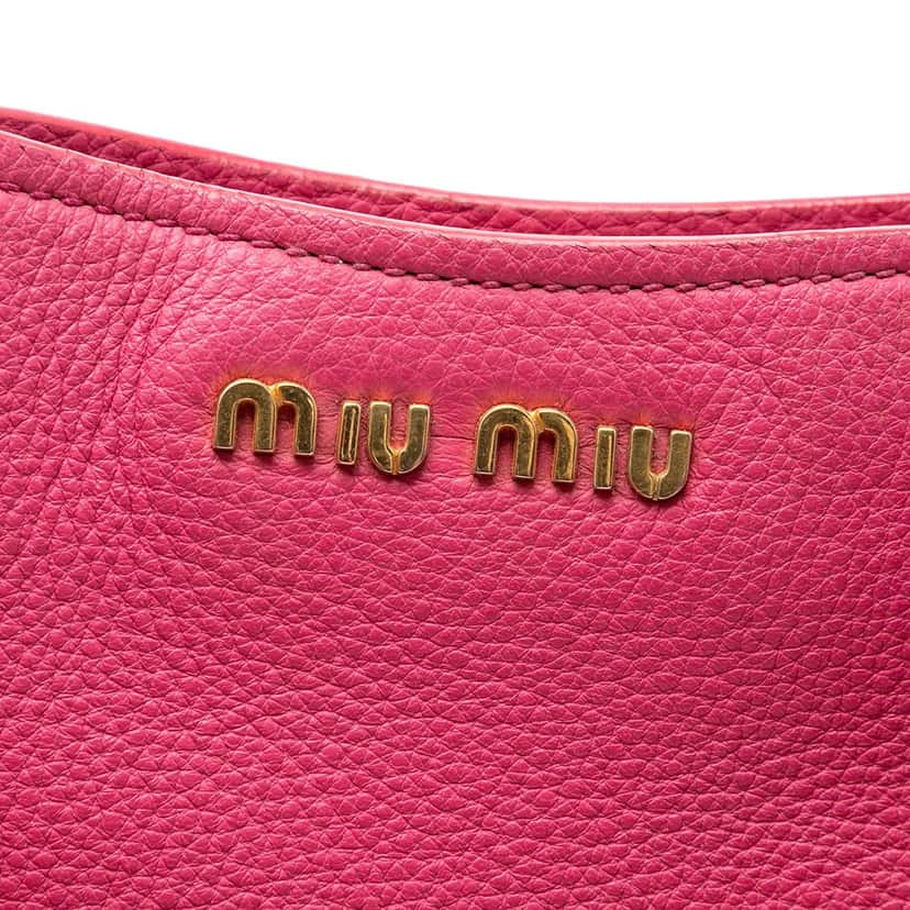 Miu Miu Vitello Phenix Satchel Pink Leather Very good condition - Box View