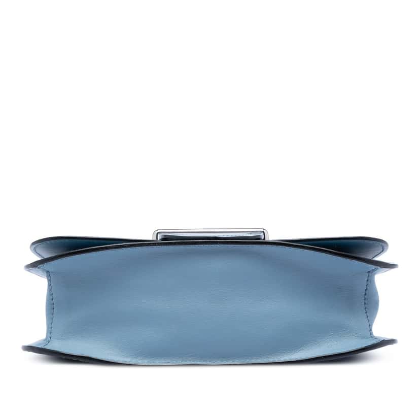 Prada Mini Saffiano Sidonie Crossbody Blue Leather Very good condition - Inside View