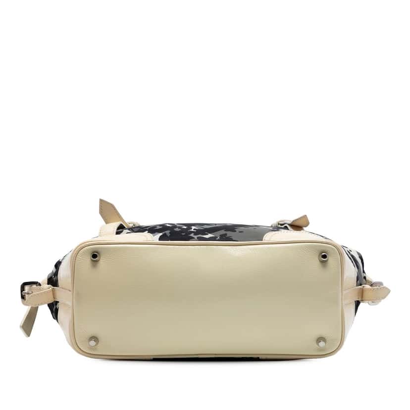 Burberry Floral Beat Check Nylon and Patent Foley Satchel Other Very good condition - Inside View