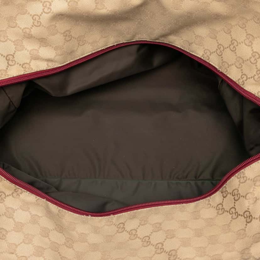 Gucci GG Canvas Web Travel Bag Beige Very good condition - Model View