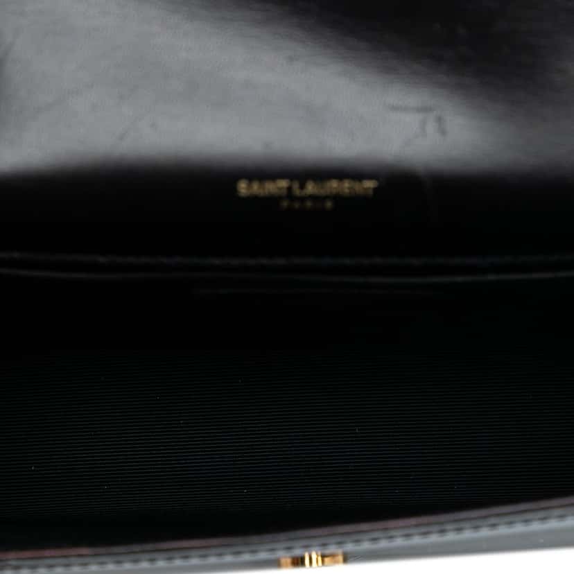 Saint Laurent Small Glitter Patent Kate Crossbody Blue Leather Very good condition - Model View