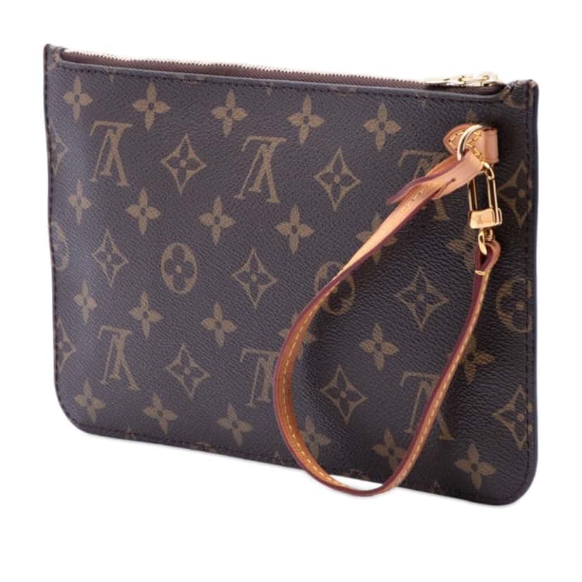 Louis Vuitton Monogram Neverfull MM Pouch Brown Very good condition - Back View