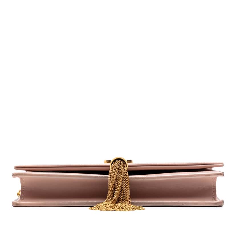 Saint Laurent Smooth Calfskin Monogram Kate Tassel Wallet on Chain Pink Leather Very good condition - Inside View