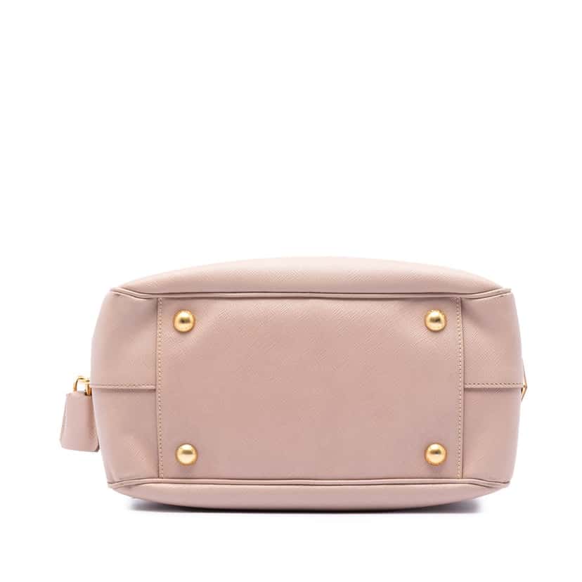 Prada Small Saffiano Square Bauletto Satchel Pink Leather Very good condition - Inside View