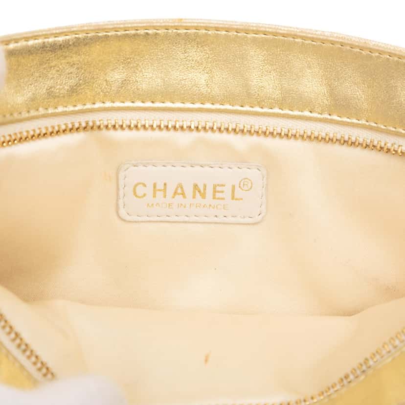 Chanel New Travel Line Canvas Pouch Beige Very good condition - Box View