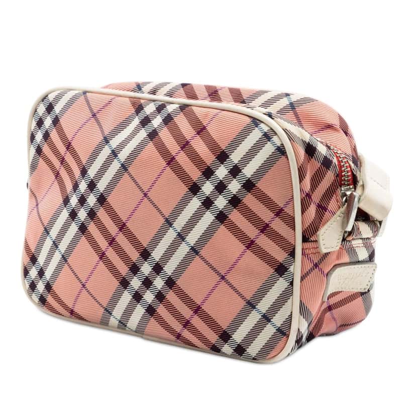 Burberry Nova Check Canvas Crossbody Red Very good condition - Back View