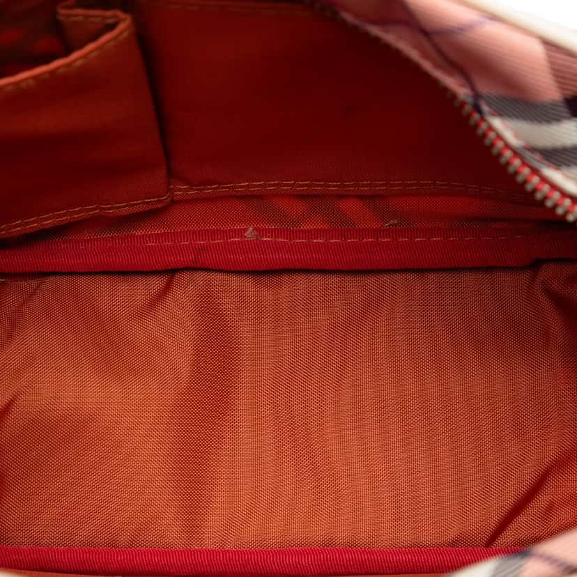 Burberry Nova Check Canvas Crossbody Red Very good condition - Model View