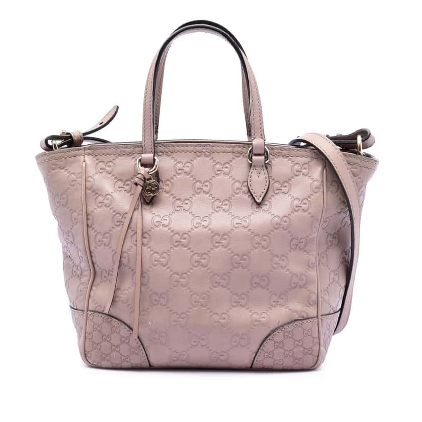 Gucci Small Guccissima Bree Satchel Pink Leather Very good condition - Front View