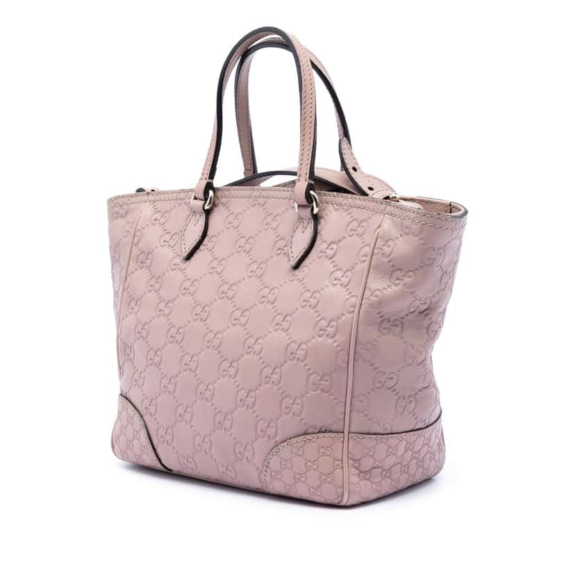 Gucci Small Guccissima Bree Satchel Pink Leather Very good condition - Back View