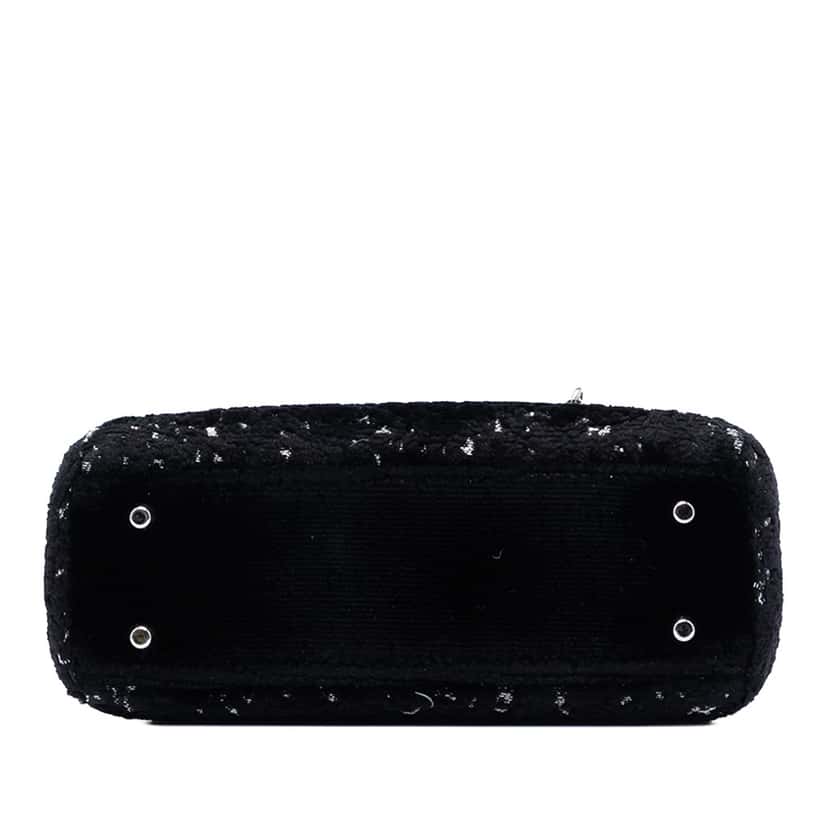 Dior Mini Fabric Lame Lady Dior Black Very good condition - Inside View