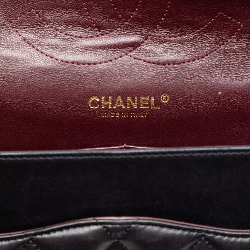 Chanel Jumbo Classic Lambskin Double Flap Black Leather Very good condition - Box View