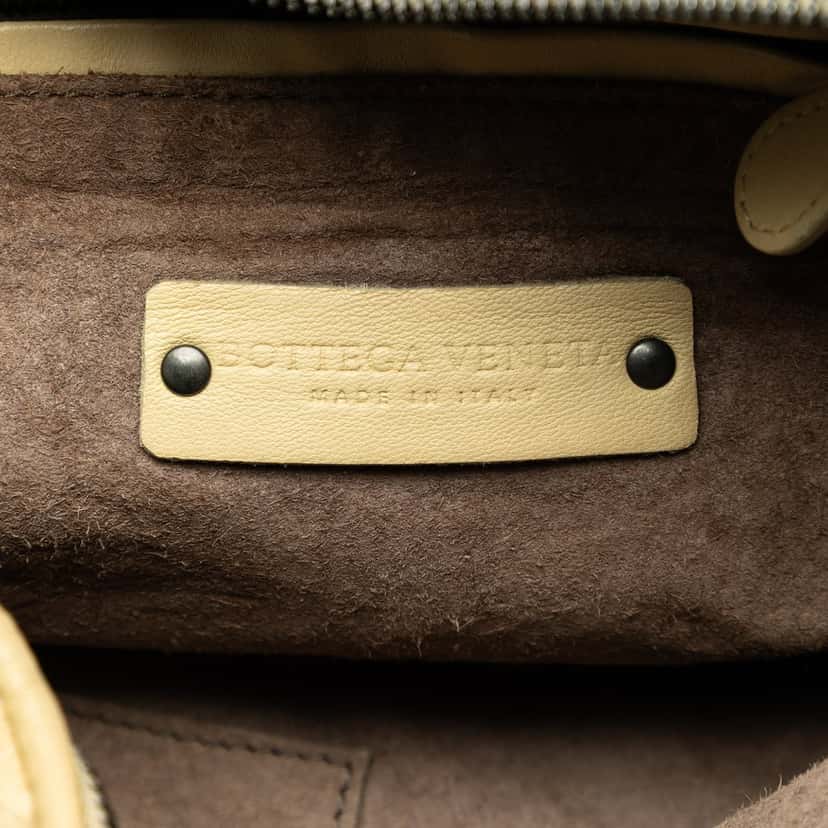 Bottega Veneta Nappa Intrecciato Nodini Crossbody Yellow Leather Very good condition - Box View