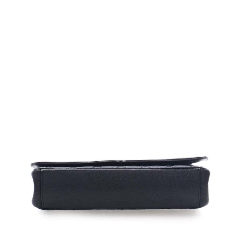 Chanel Medium Quilted Caviar CC Filigree Flap Black Leather Very good condition - Box View