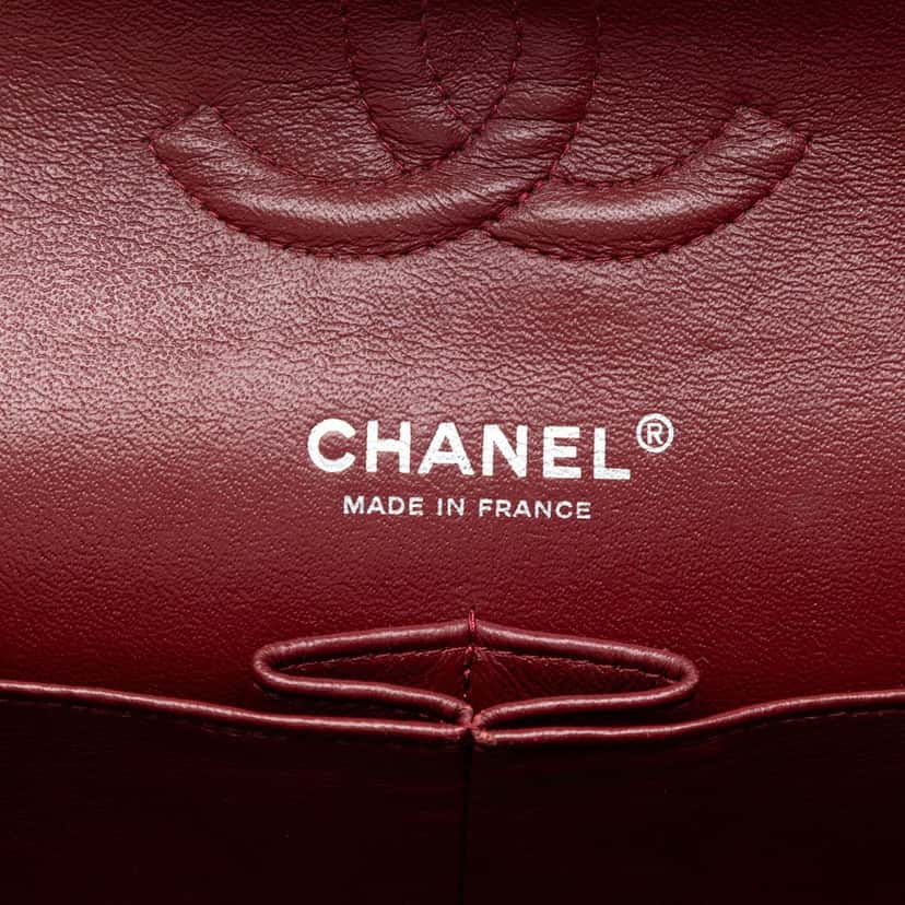 Chanel Medium Classic Caviar Double Flap Red Leather Very good condition - Box View