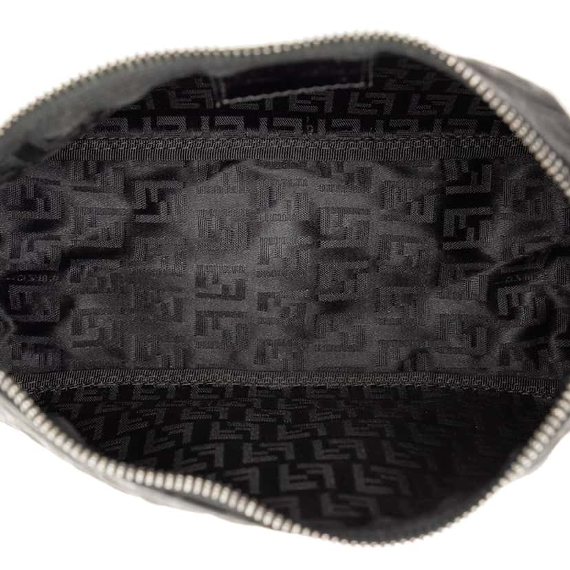 Fendi Zucchino Canvas Handbag Black Very good condition - Model View