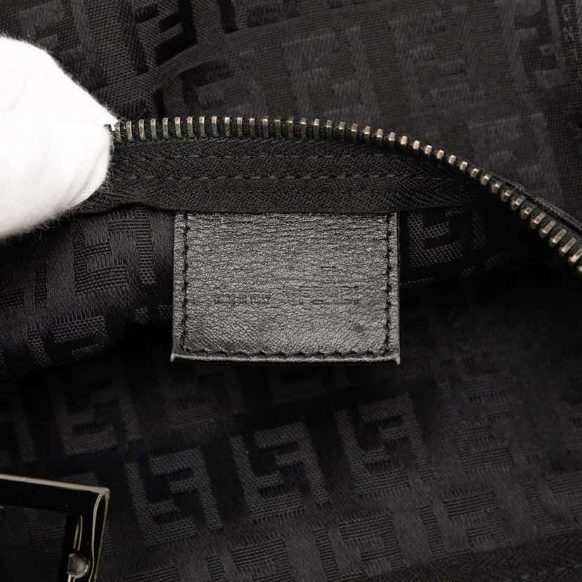 Fendi Zucchino Canvas Handbag Black Very good condition - Box View